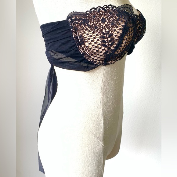 VERY SEXY VICTORIA’S SECRET 36C BALCONET BRA LONG BACK TIE UNDERWIRE - Picture 1 of 14